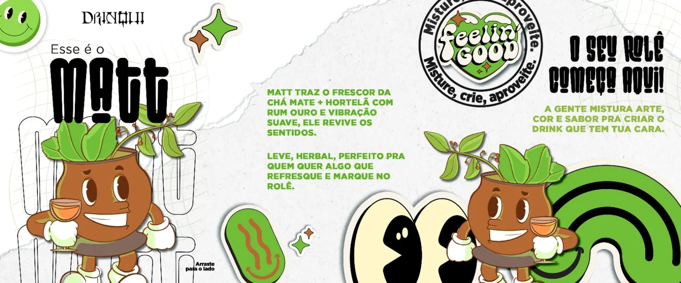 Arte de divulgação do drink Matt