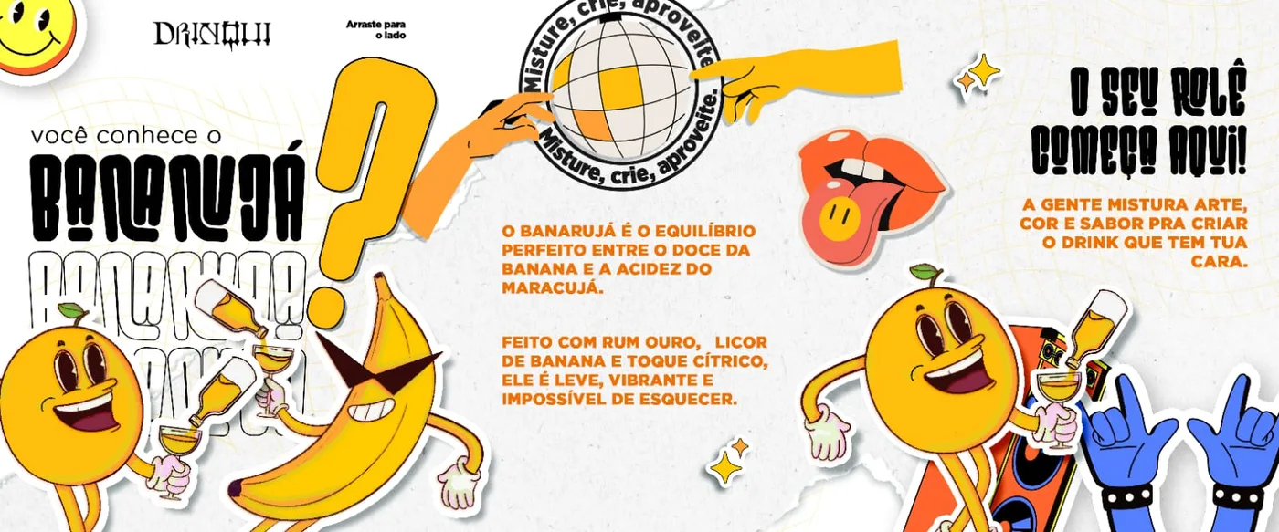 Arte de divulgação do drink Banarujá